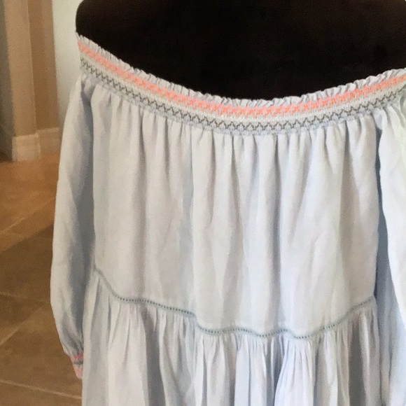 Free People Sunbeams mini dress, off shoulder, size medium - Picture 6 of 7